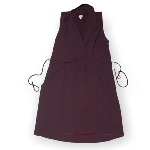 Aritzia WILFRED Burgundy Red Draped Neckline Sabine Mini Dress Size XXS - Picture 3 of 16